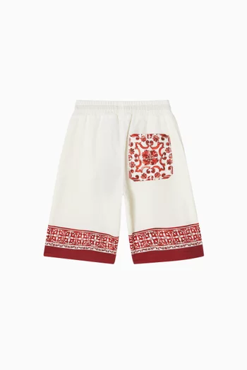 شورت بنقشة مايولكا قطن