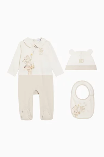 Tiger-print 3-piece Set in Cotton
