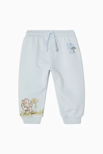 Tiger-print Logo Sweatpants