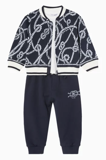 Chain-Link Rope Print Sweatshirt
