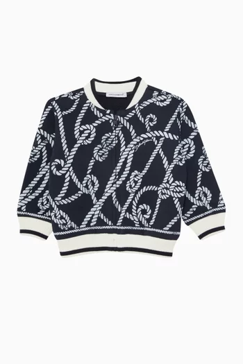 Chain-Link Rope Print Sweatshirt