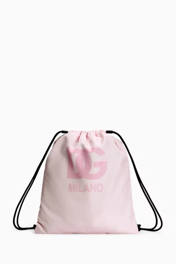 Printed Logo Backpack in Nylon