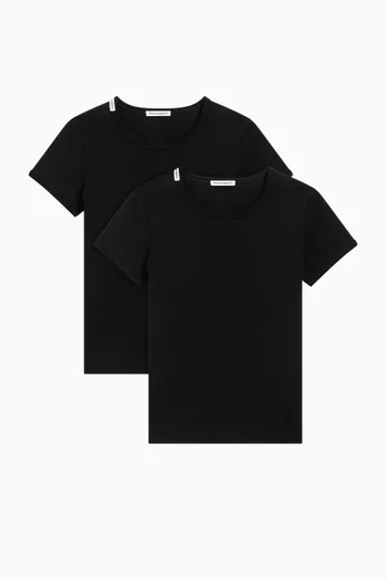 Logo T-shirts in Cotton , Set of 2