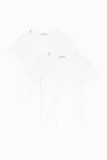 Logo T-shirts in Cotton , Set of 2