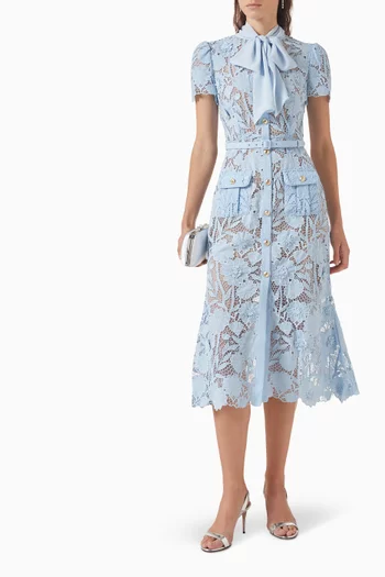 Tie-neck Dress in Lace