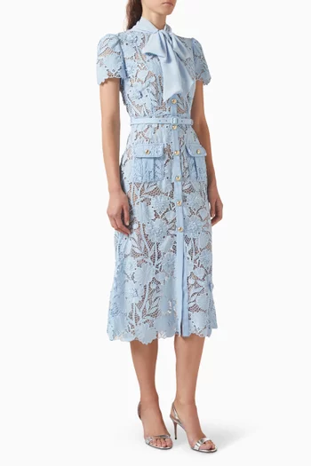Tie-neck Dress in Lace