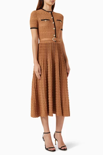 Pointelle-knit Dress in Cotton Blend