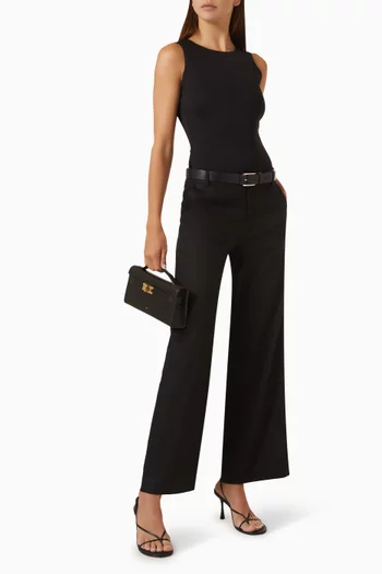 Wide-leg Pants in Linen Blend