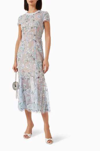 Sheer Sequin-embellished Dress