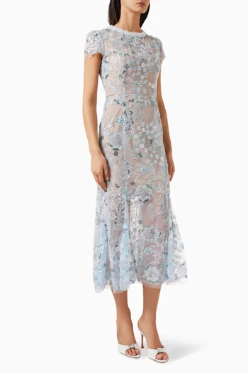 Sheer Sequin-embellished Dress
