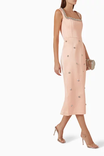 Ayla Embellished Midi Dress