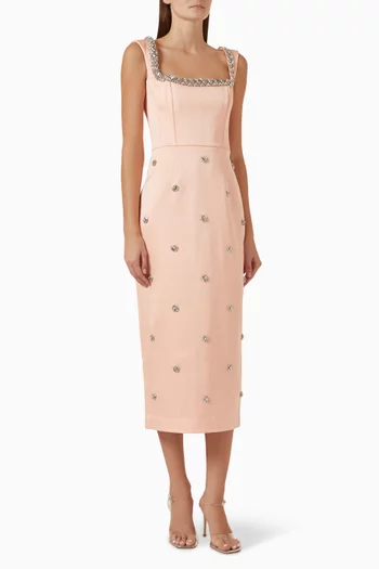 Ayla Embellished Midi Dress