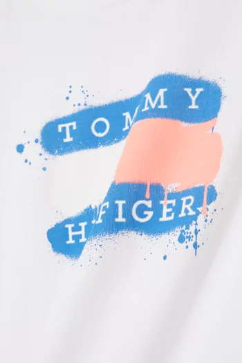 Flag Graffiti T-shirt in Cotton