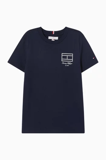 Flag Graphic T-shirt in Cotton