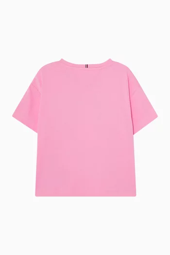 Embellished Logo T-shirt in Cotton
