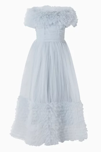 Off-shoulder Ruffle Dress