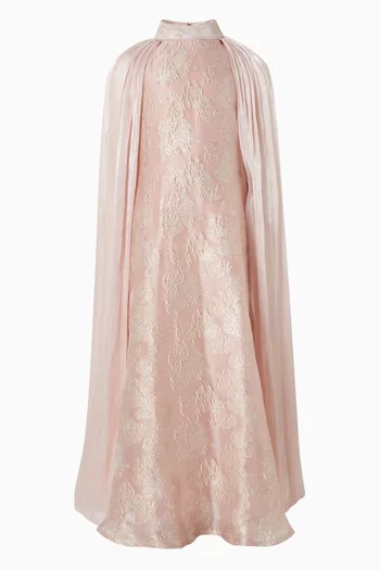 Embellished Cape Dress