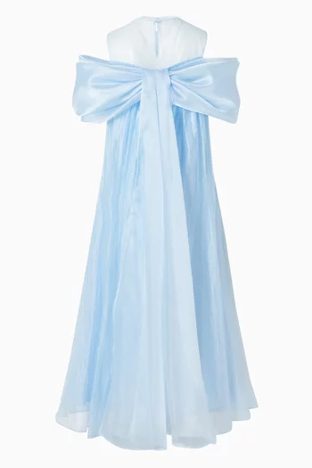 Off-shoulder Bow Tulle Dress