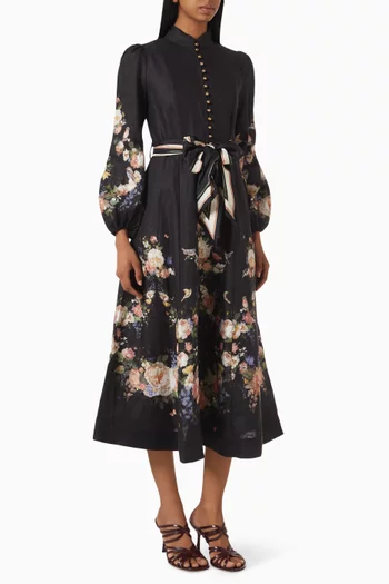 Valiant Button Midi Dress
