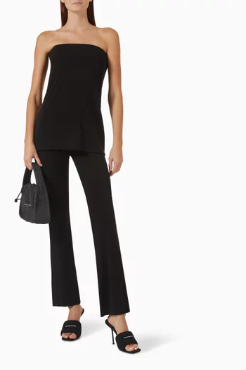 Strapless Corset Jumpsuit in Stretch-viscose