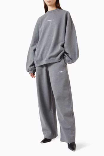 Logo Print Relaxed Sweatpants in Cotton