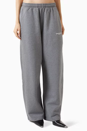 Logo Print Relaxed Sweatpants in Cotton
