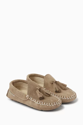 Tasseled Loafers in Suede