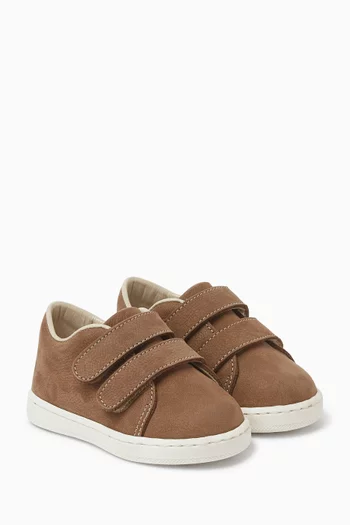 Double-strap Sneakers in Nubuck Leather