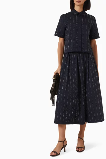 Carius Embellished Shirt in Cotton-blend