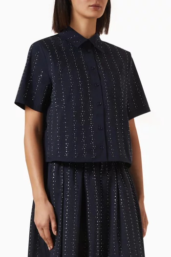 Carius Embellished Shirt in Cotton-blend