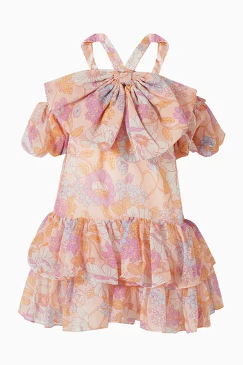 June Ruffle Dress in Chiffon