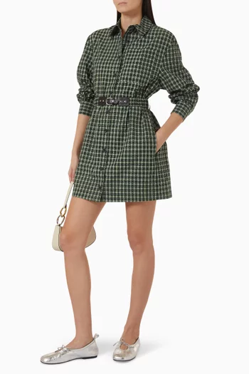 Belted Shirtdress in Cotton