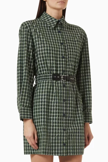 Belted Shirtdress in Cotton