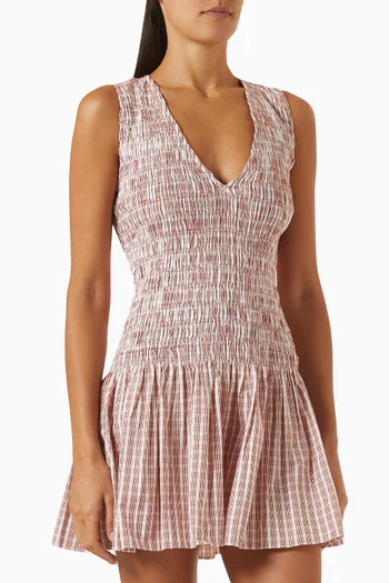 Palomar Gingham Mini Dress in Cotton