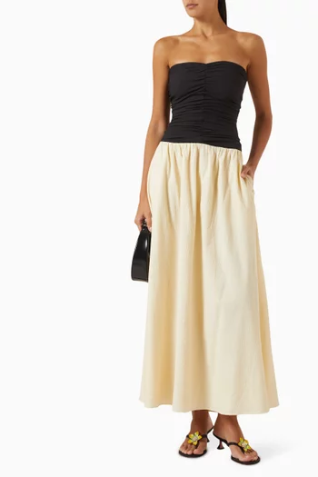 Sant Roc Strapless Maxi Dress in Cotton