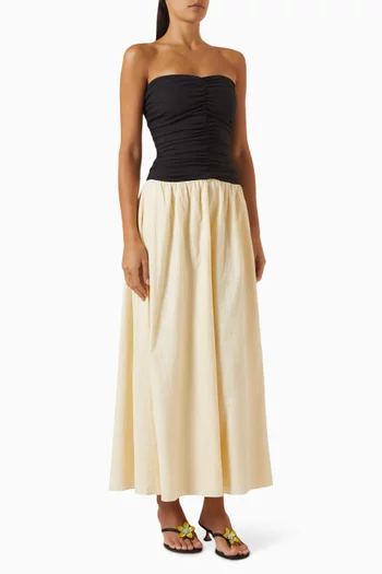 Sant Roc Strapless Maxi Dress in Cotton