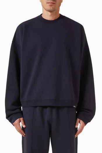 Initial Oversized Boxy Sweatshirt in Fleece