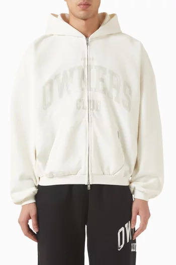 Owners Club Zip Hoodie in Cotton-fleece