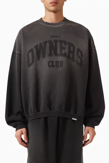 سويت شيرت بشعار Owners Club‏ صوف قطني