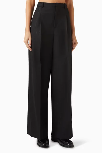 Striped Wide-leg Pants