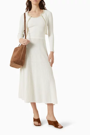 فستان بوريالي نسيج مضلع