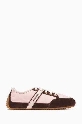 Slim Sneakers in Suede & Nylon