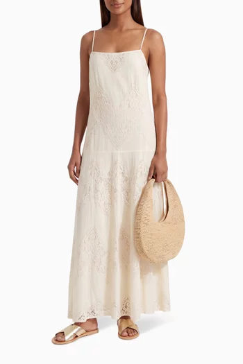 Marietta Maxi Dress in Cotton-lace