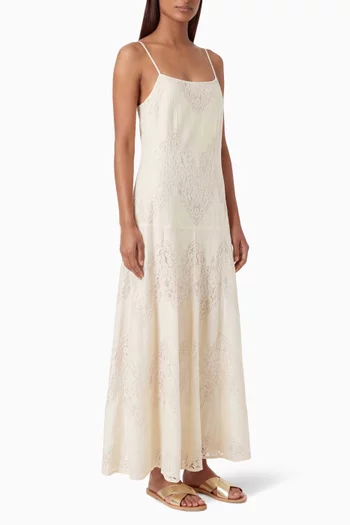 Marietta Maxi Dress in Cotton-lace