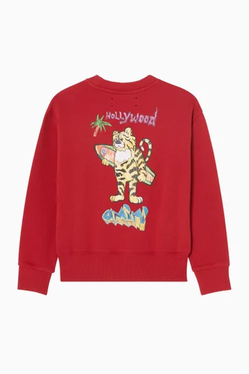 Tiger Sweat Shirt in Cotton