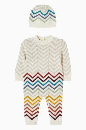 Zigzag Pyjama & Beanie Set
