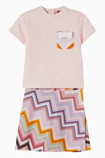 Bow Pocket T-Shirt in Cotton