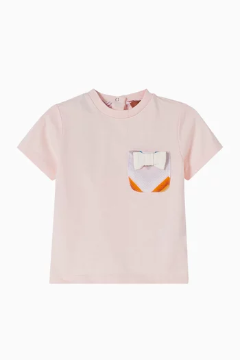 Bow Pocket T-Shirt in Cotton