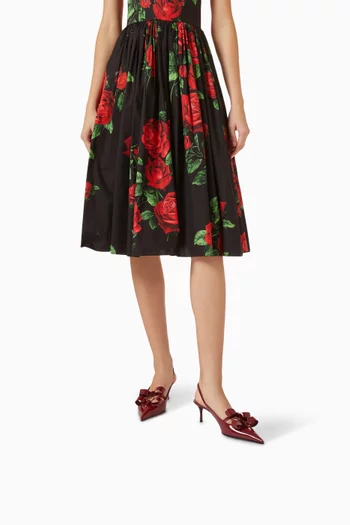 Double Bow Slingback 50 Pumps in Patent Leather