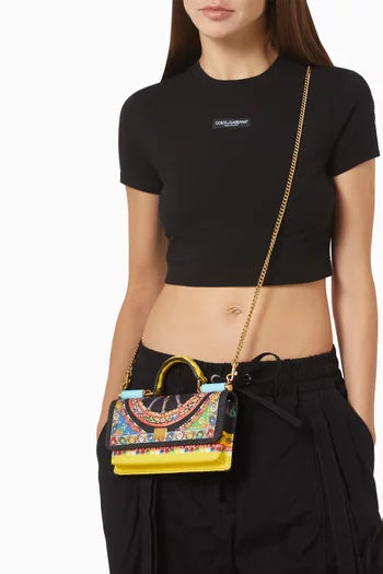 Phone Bag in Carretto-print Canvas